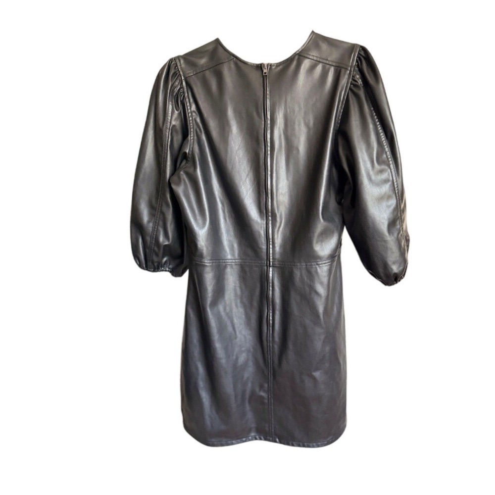 H&M Black Faux Leather‎ Dress Whimsygoth - Picture 5 of 8